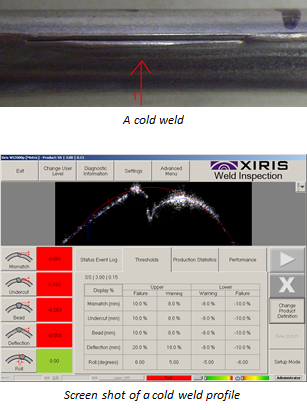 Images of a cold weld