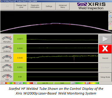 Xiris Weld Inspection Software Screen