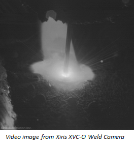 Video image from Xiris XVC-O Weld Camera