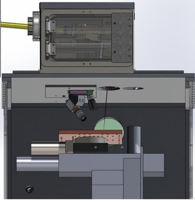 3D Model- Vacuum Chamber-Laser Head-Thermal Camera