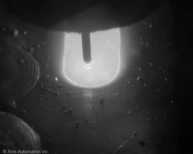 Welding Image of Clear view of a GTAW Melt Pool from a SWIR thermal camera (Xiris)