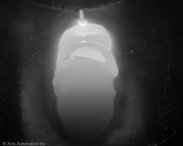 Welding image of Clear View of the GTAW Cooling Bead from a SWIR Thermal Camera (Xiris)