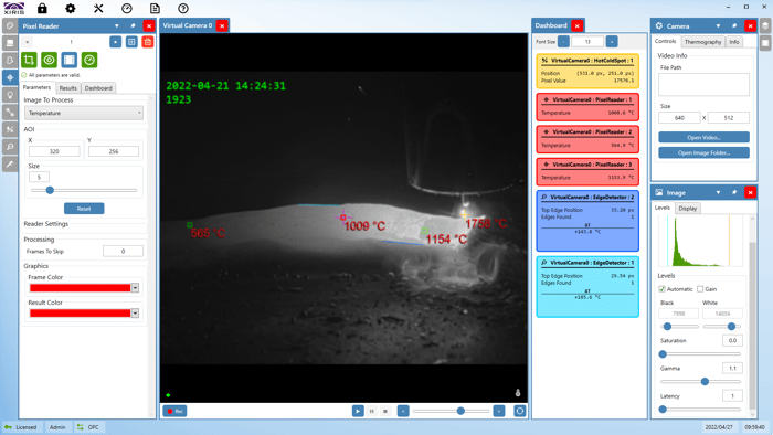 Xiris WeldStudio™ 3 Pro Software for weld monitoring.