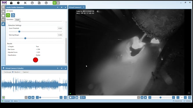 Xiris Audio AI tool – Alarming on a Weld Burn-through