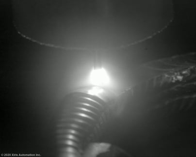 CMT weld process seen using a Xiris camera