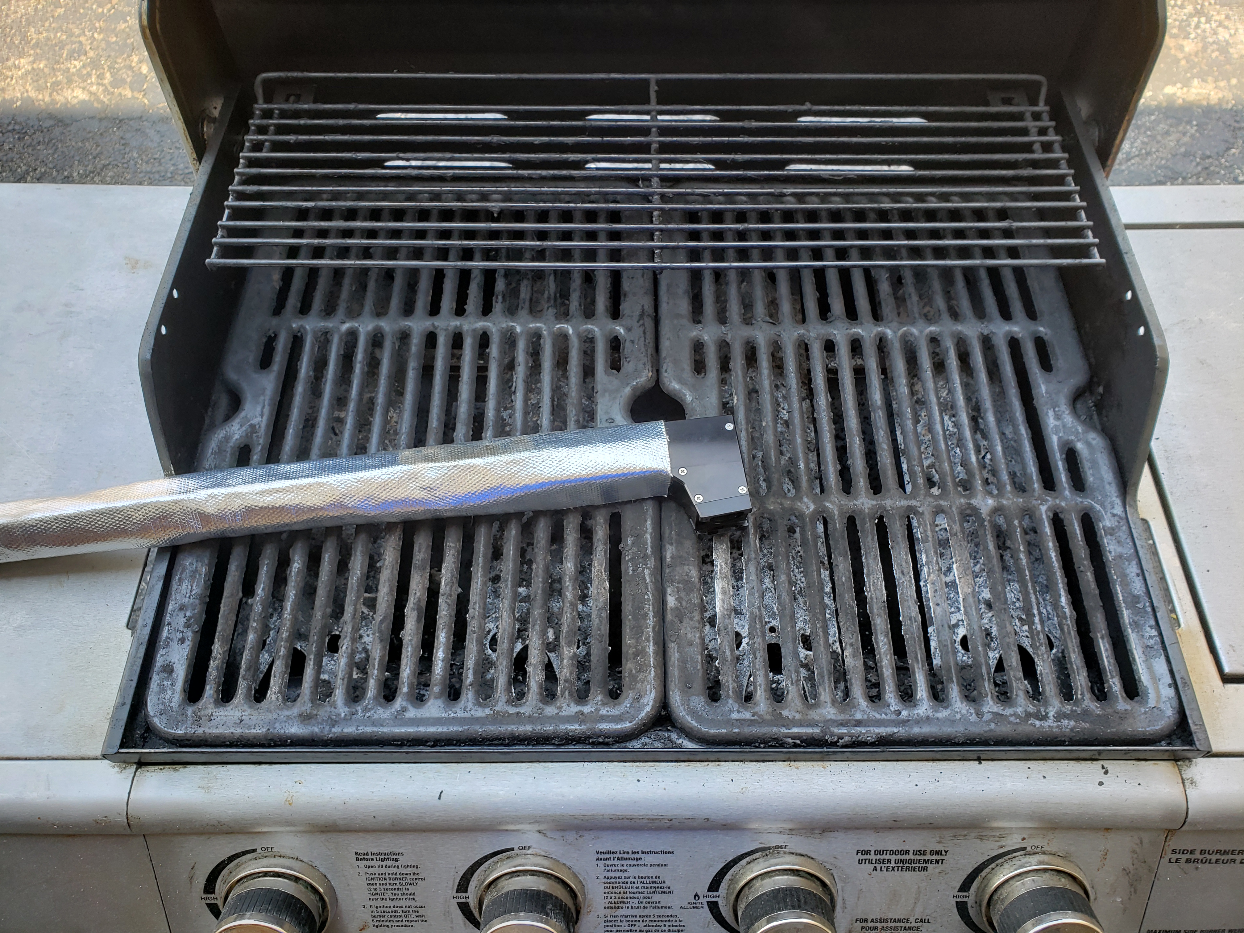 The camera withstanding the heat of the barbecue